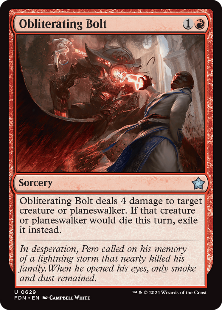 Obliterating Bolt - Uncommon Sorcery card from Foundations