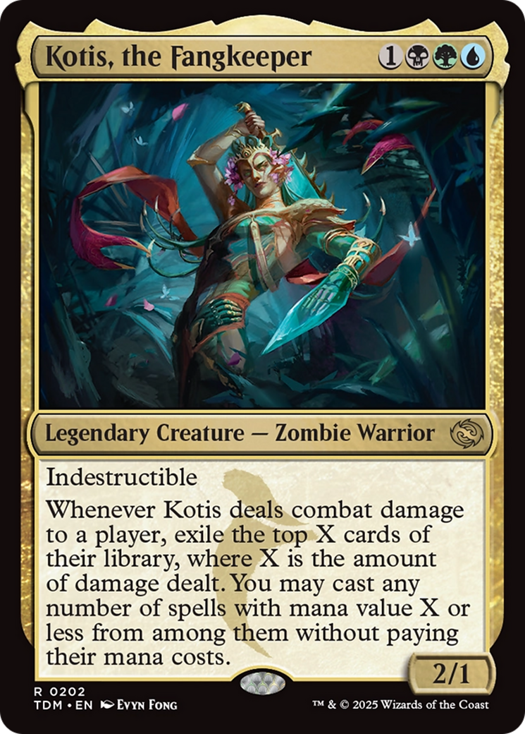 Kotis, the Fangkeeper - Rare Legendary Creature — Zombie Warrior card from Tarkir: Dragonstorm