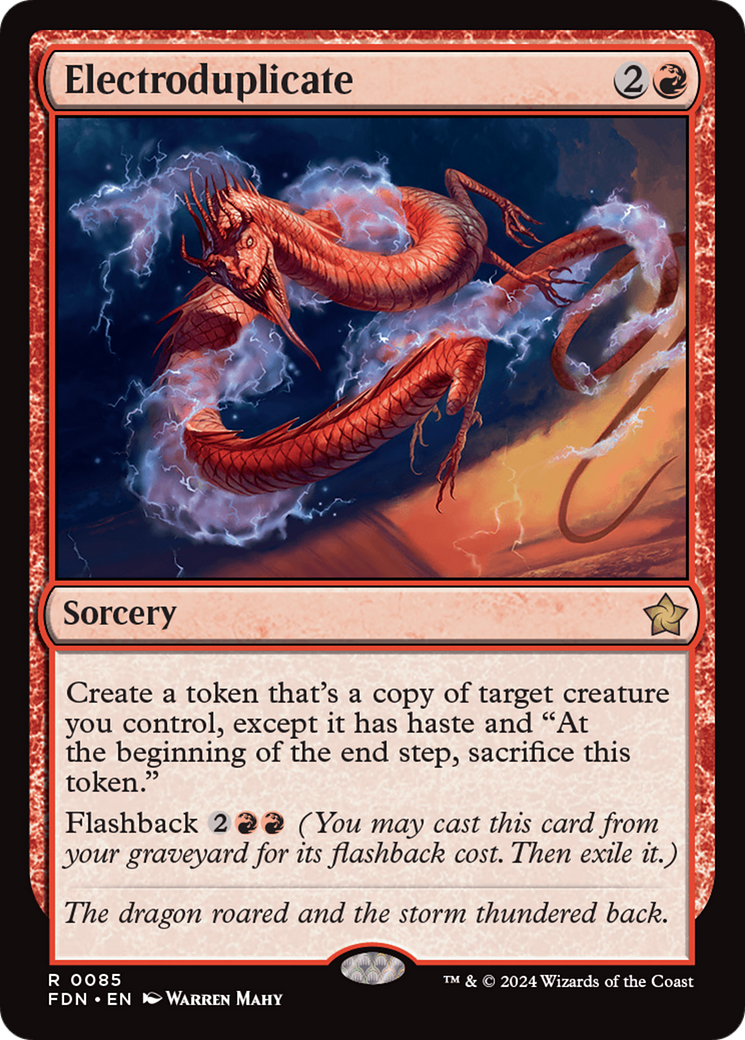 Electroduplicate - Rare Sorcery card from Foundations
