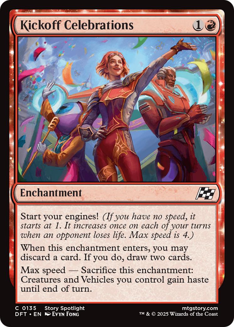 Kickoff Celebrations - Common Enchantment card from Aetherdrift