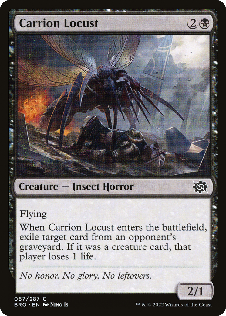 Carrion Locust - Common Creature — Insect Horror card from The Brothers' War