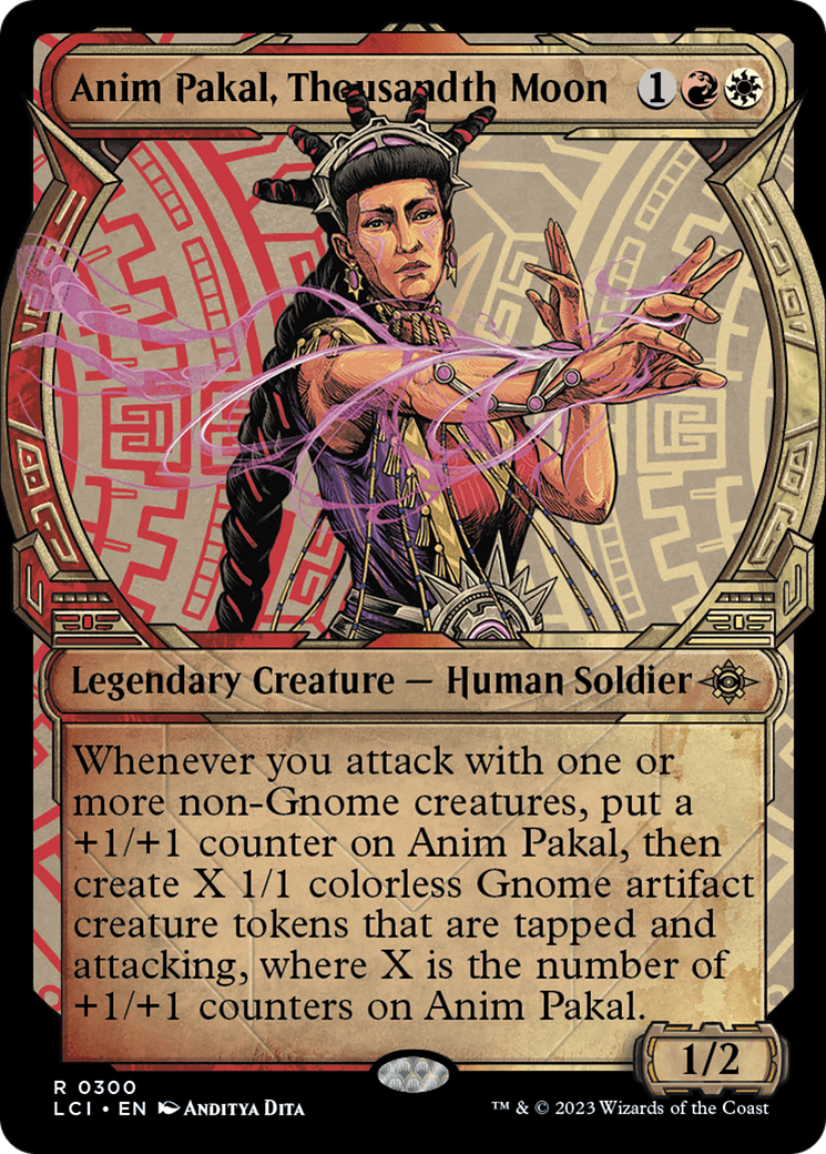 Anim Pakal, Thousandth Moon - Rare Legendary Creature — Human Soldier card from The Lost Caverns of Ixalan