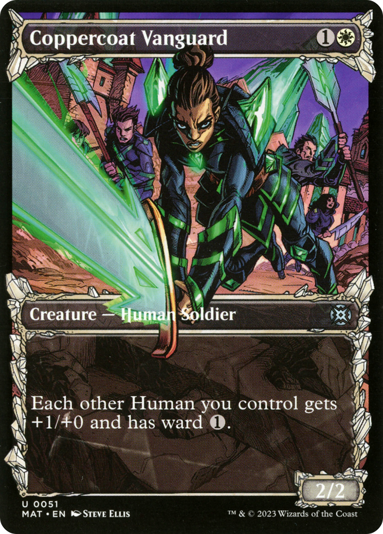 Coppercoat Vanguard - Uncommon Creature — Human Soldier card from March of the Machine: The Aftermath