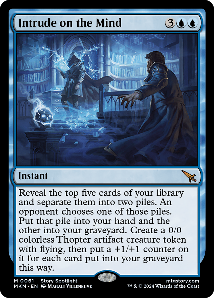 Intrude on the Mind - Mythic Instant card from Murders at Karlov Manor