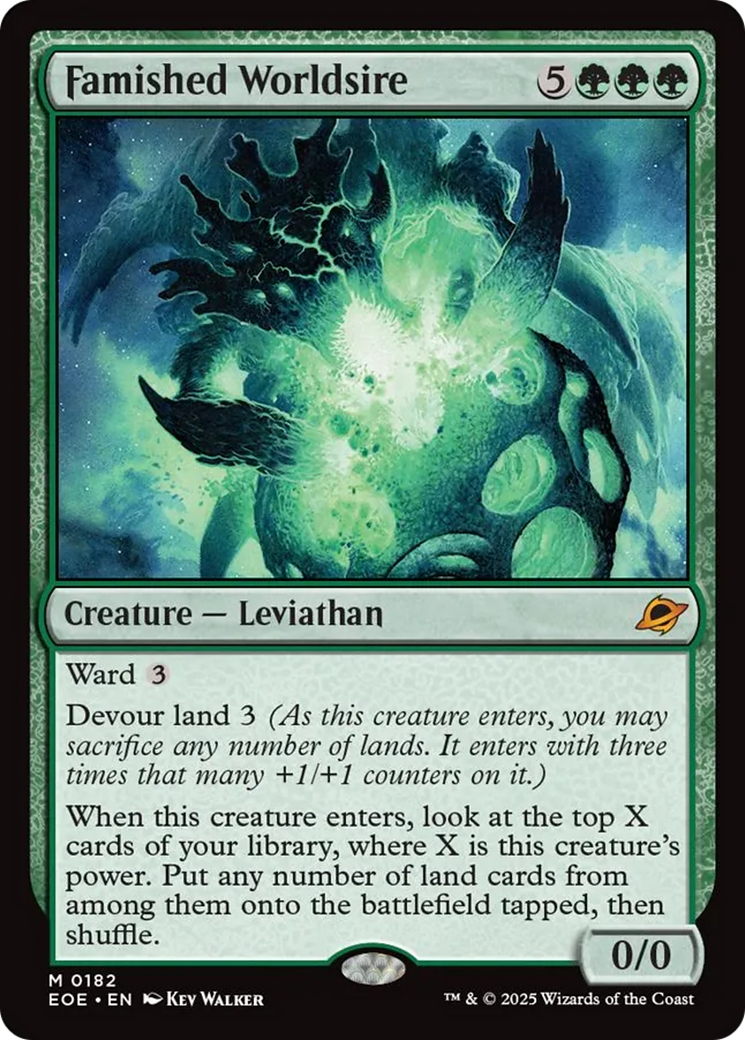 Famished Worldsire - Mythic Creature — Leviathan card from Edge of Eternities