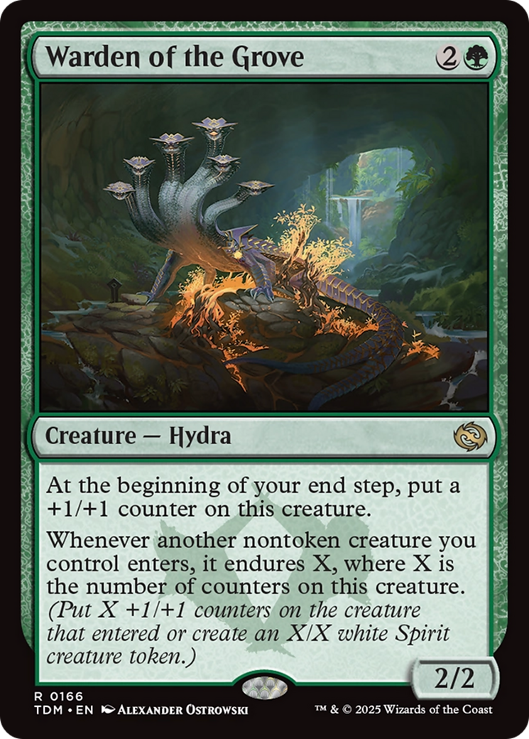Warden of the Grove - Rare Creature — Hydra card from Tarkir: Dragonstorm