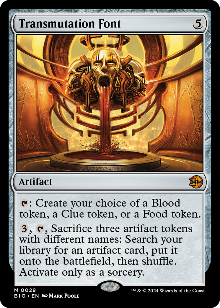 Transmutation Font - Mythic Artifact card from The Big Score