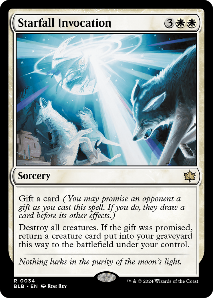 Starfall Invocation - Rare Sorcery card from Bloomburrow