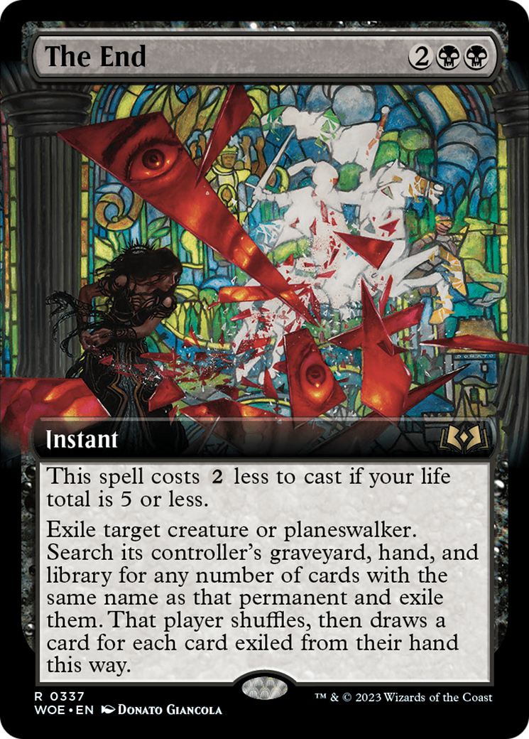 The End - Rare Instant card from Wilds of Eldraine