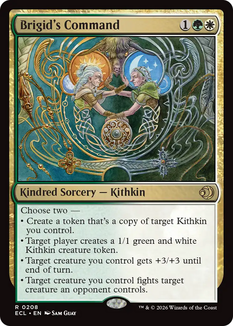 Brigid's Command - Rare Kindred Sorcery — Kithkin card from Lorwyn Eclipsed