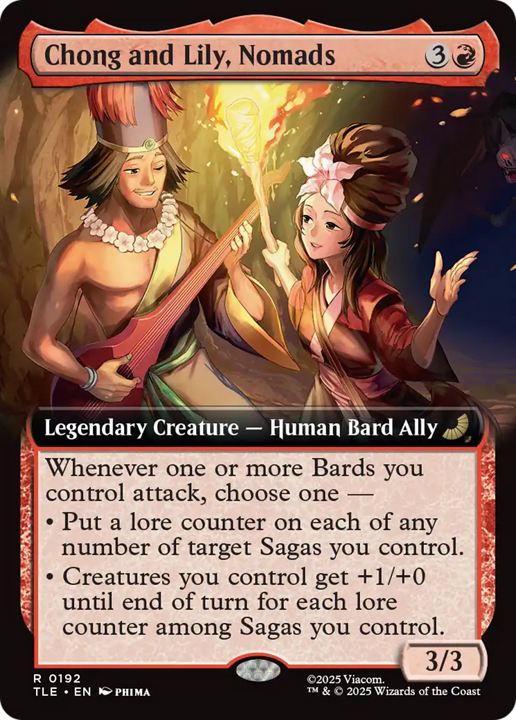 Chong and Lily, Nomads - Rare Legendary Creature — Human Bard Ally card from Avatar: The Last Airbender Eternal