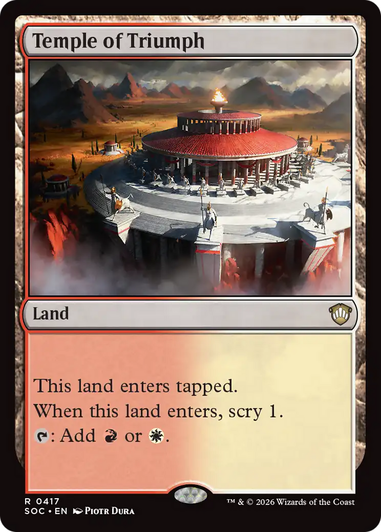 Temple of Triumph - Rare Land card from Secrets of Strixhaven Commander