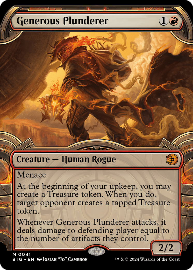 Generous Plunderer - Mythic Creature — Human Rogue card from The Big Score