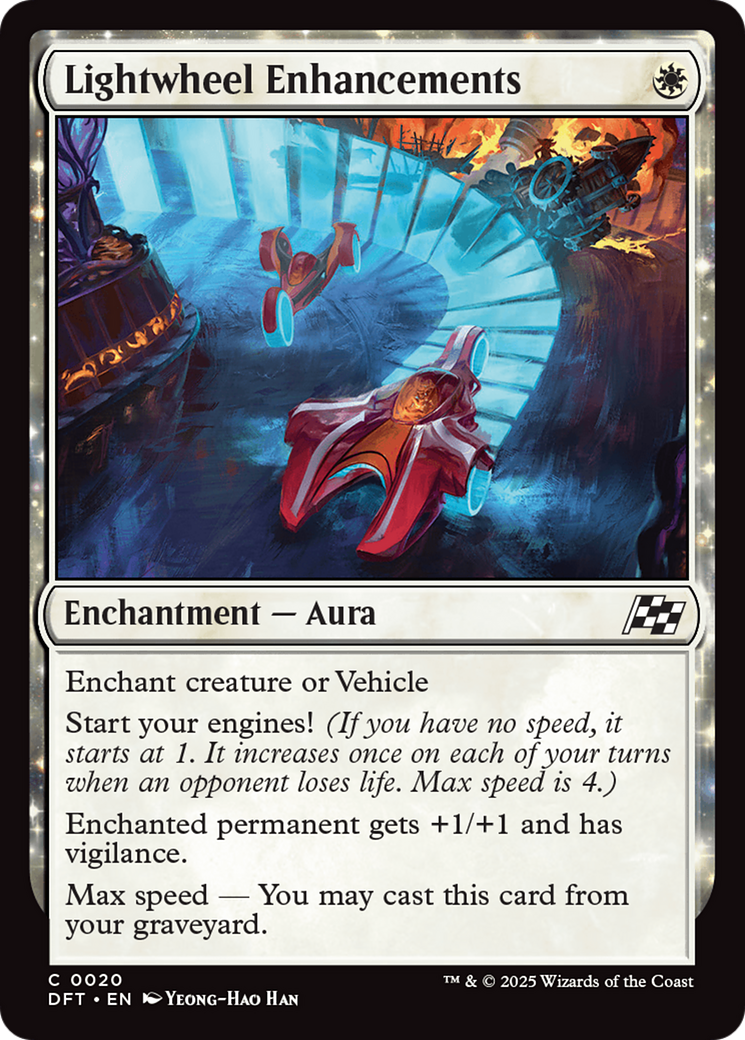 Lightwheel Enhancements - Common Enchantment — Aura card from Aetherdrift