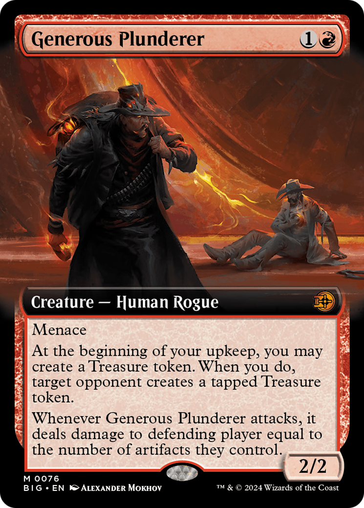 Generous Plunderer - Mythic Creature — Human Rogue card from The Big Score