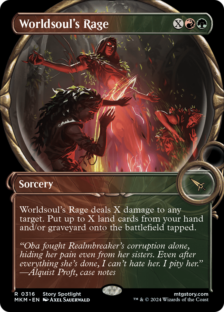 Worldsoul's Rage - Rare Sorcery card from Murders at Karlov Manor