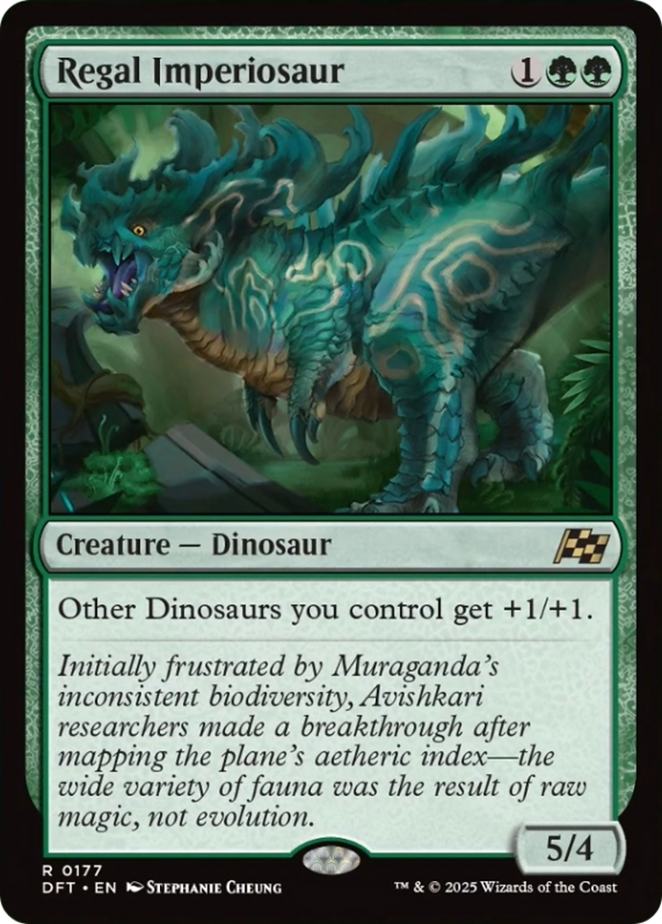 Regal Imperiosaur - Rare Creature — Dinosaur card from Aetherdrift