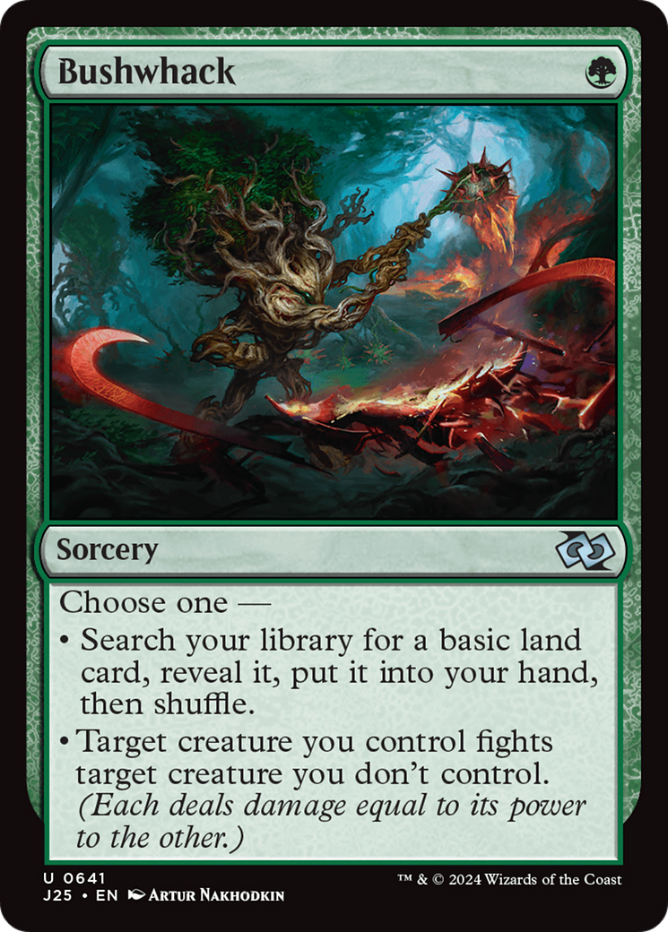 Bushwhack - Uncommon Sorcery card from Foundations Jumpstart