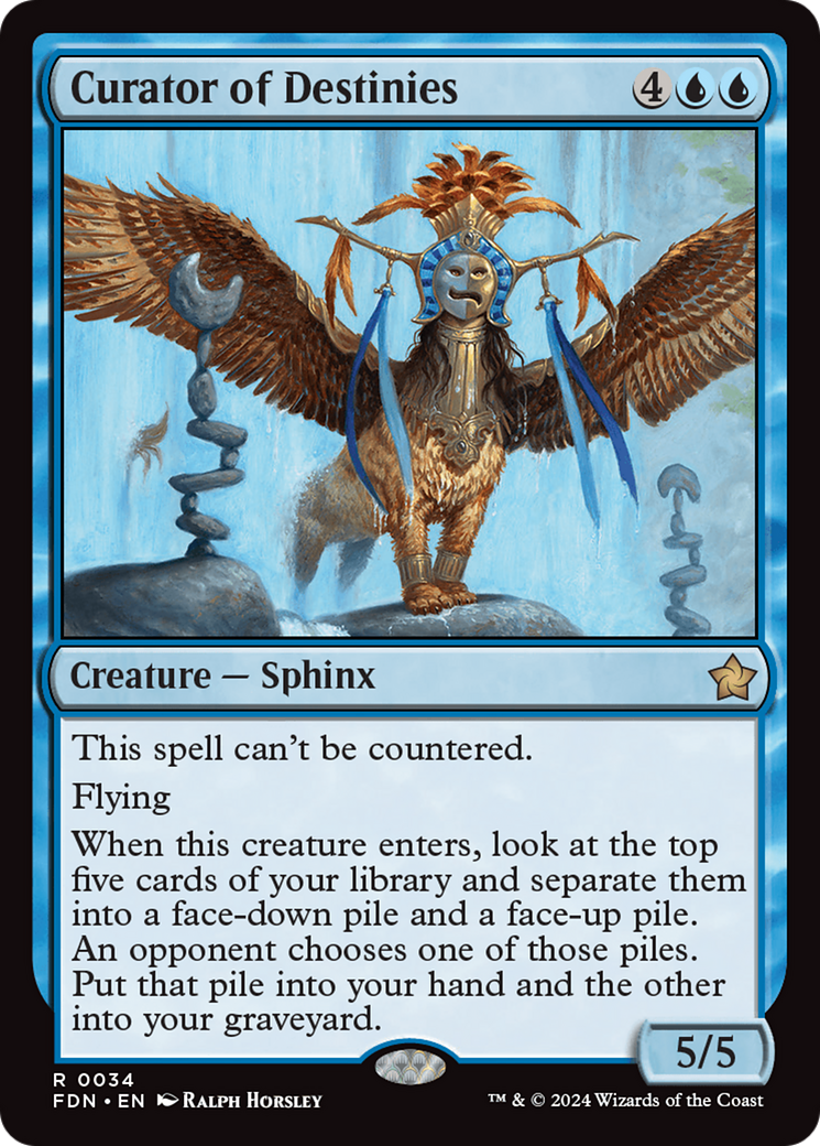 Curator of Destinies - Rare Creature — Sphinx card from Foundations