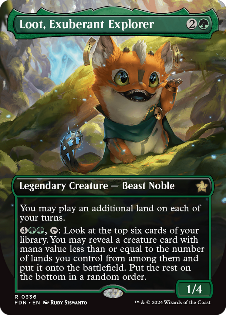 Loot, Exuberant Explorer - Rare Legendary Creature — Beast Noble card from Foundations