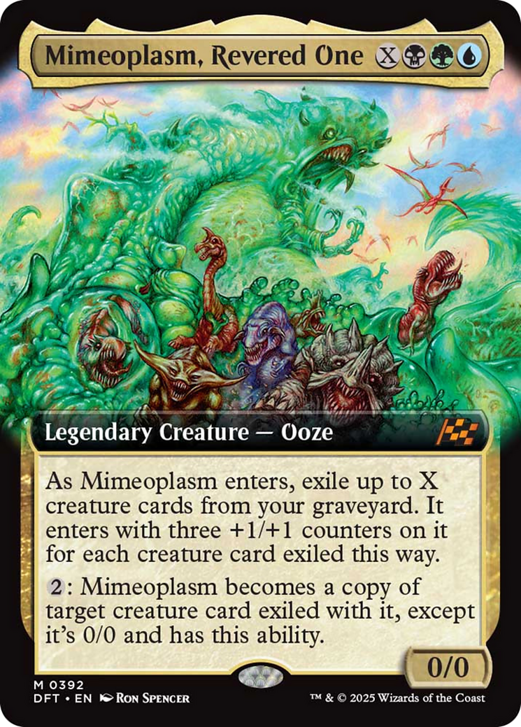 Mimeoplasm, Revered One - Mythic Legendary Creature — Ooze card from Aetherdrift