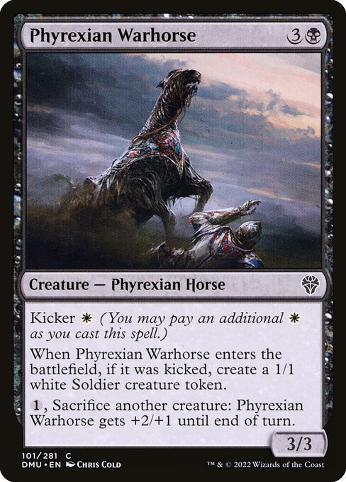 Phyrexian Warhorse - Common card from DMU