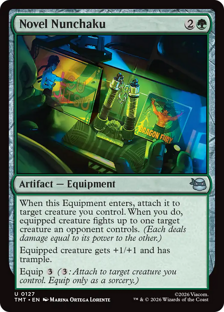 Novel Nunchaku - Uncommon Artifact — Equipment card from Teenage Mutant Ninja Turtles