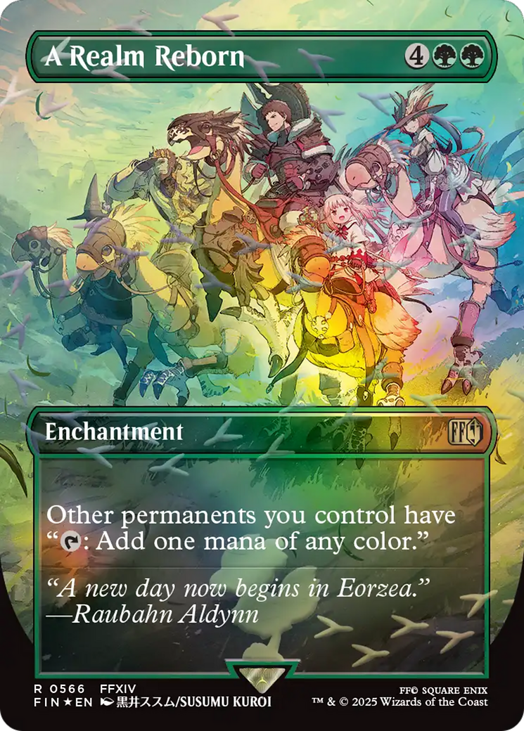 A Realm Reborn - Rare Enchantment card from Final Fantasy
