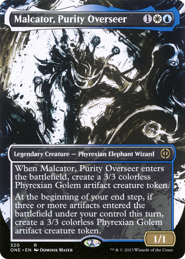 Malcator, Purity Overseer - Rare Legendary Creature — Phyrexian Elephant Wizard card from Phyrexia: All Will Be One