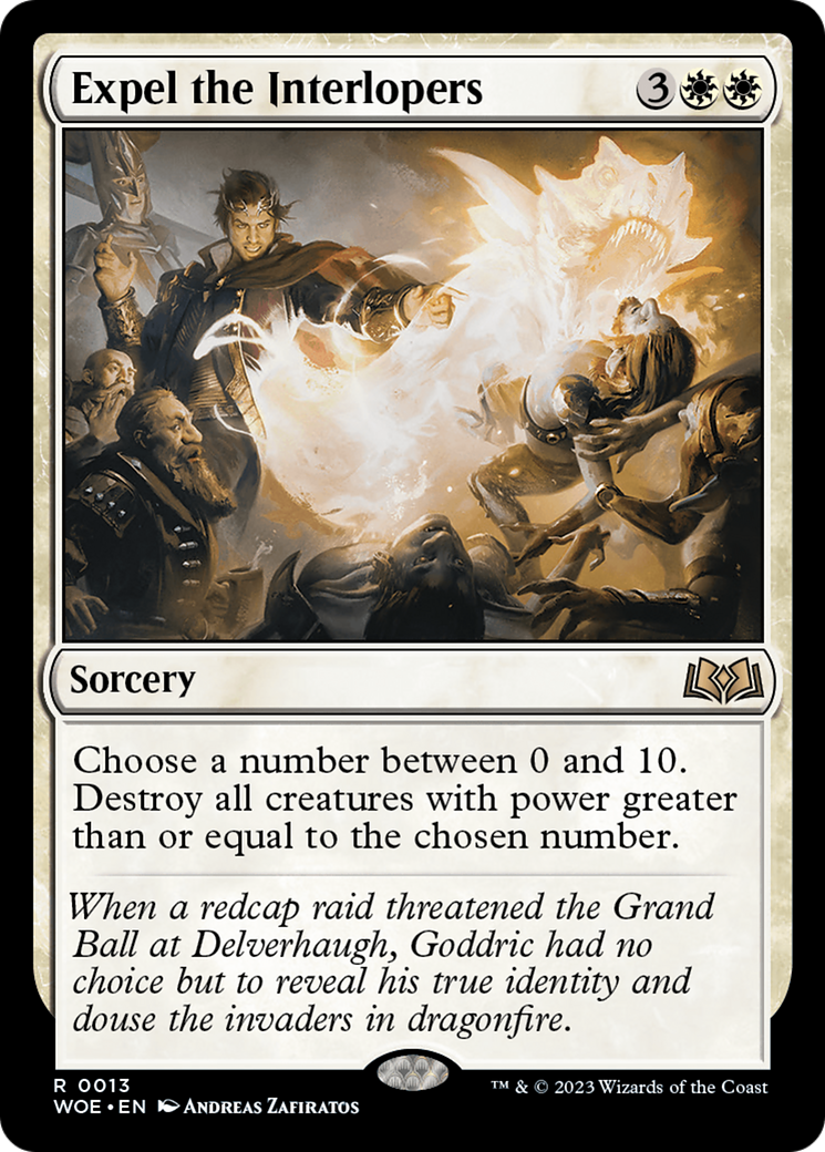 Expel the Interlopers - Rare Sorcery card from Wilds of Eldraine