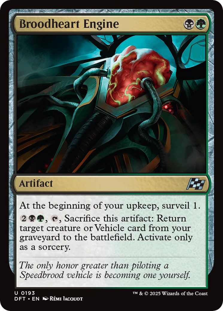 Broodheart Engine - Uncommon Artifact card from Aetherdrift