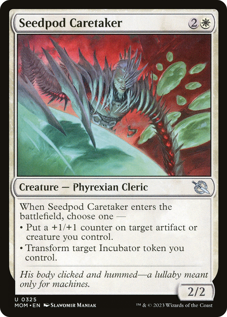 Seedpod Caretaker - Uncommon Creature — Phyrexian Cleric card from March of the Machine
