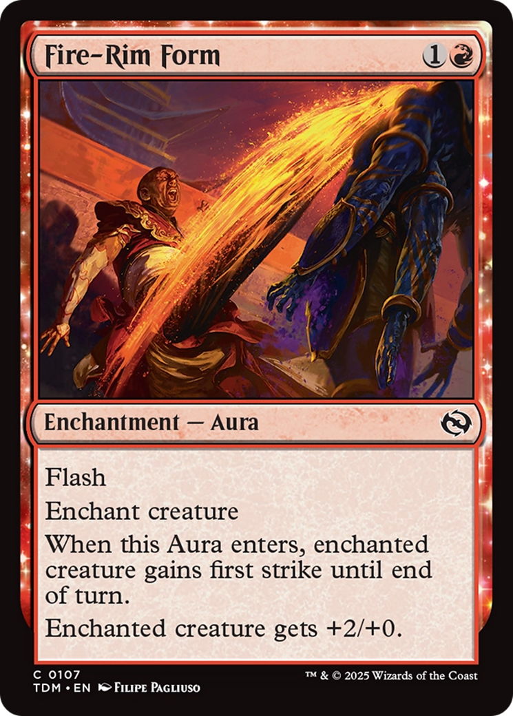 Fire-Rim Form - Common Enchantment — Aura card from Tarkir: Dragonstorm