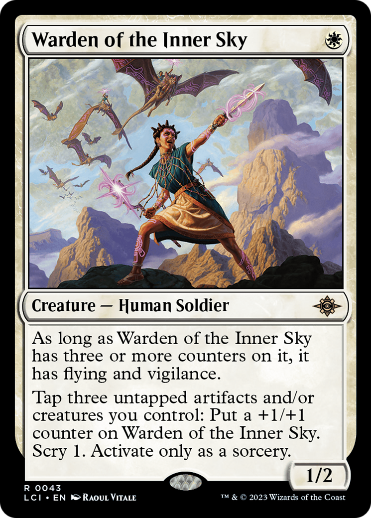 Warden of the Inner Sky - Rare Creature — Human Soldier card from The Lost Caverns of Ixalan
