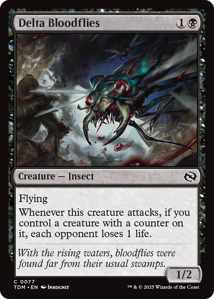 Delta Bloodflies - Common Creature — Insect card from Tarkir: Dragonstorm