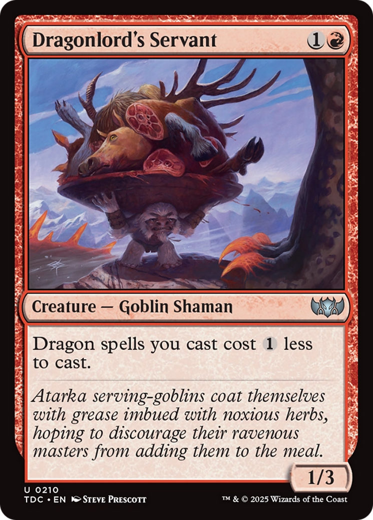Dragonlord's Servant - Uncommon Creature — Goblin Shaman card from Tarkir: Dragonstorm Commander