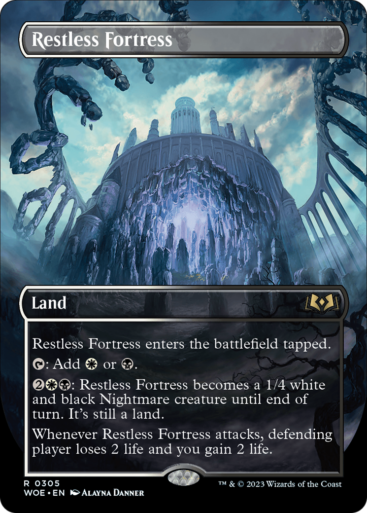 Restless Fortress - Rare Land card from Wilds of Eldraine