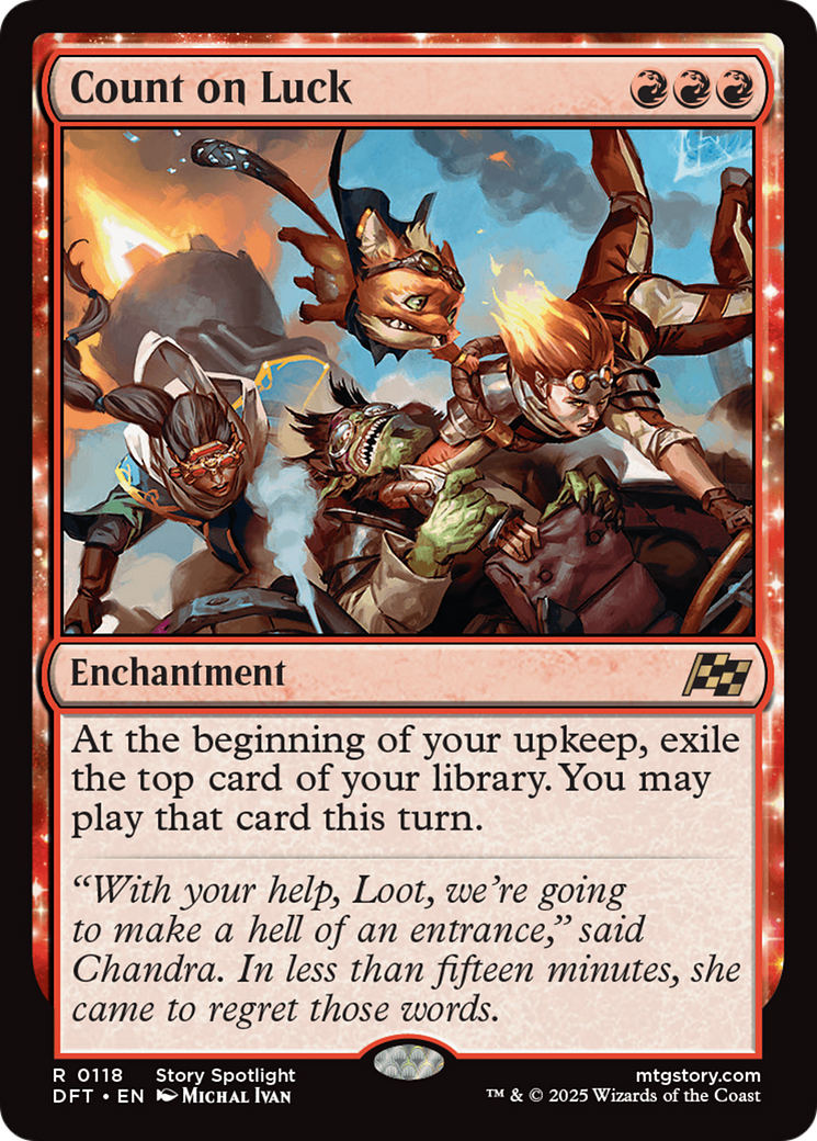 Count on Luck - Rare Enchantment card from Aetherdrift