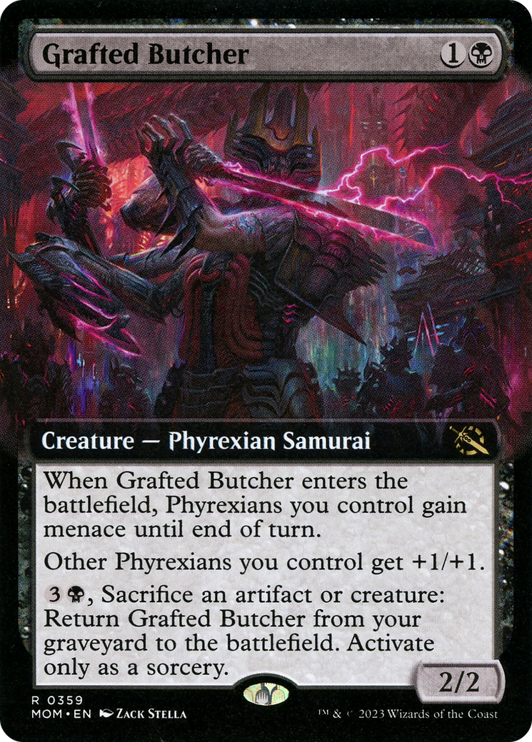 Grafted Butcher - Rare Creature — Phyrexian Samurai card from March of the Machine
