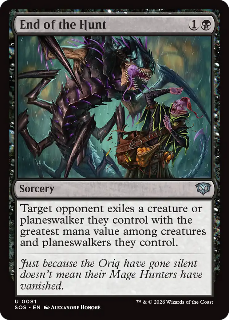 End of the Hunt - Uncommon Sorcery card from Secrets of Strixhaven