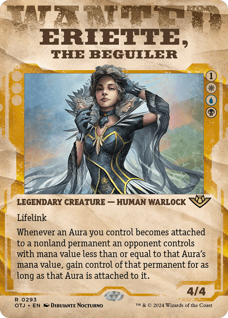 Eriette, the Beguiler - Rare Legendary Creature — Human Warlock card from Outlaws of Thunder Junction