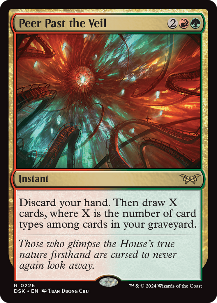 Peer Past the Veil - Rare Instant card from Duskmourn: House of Horror