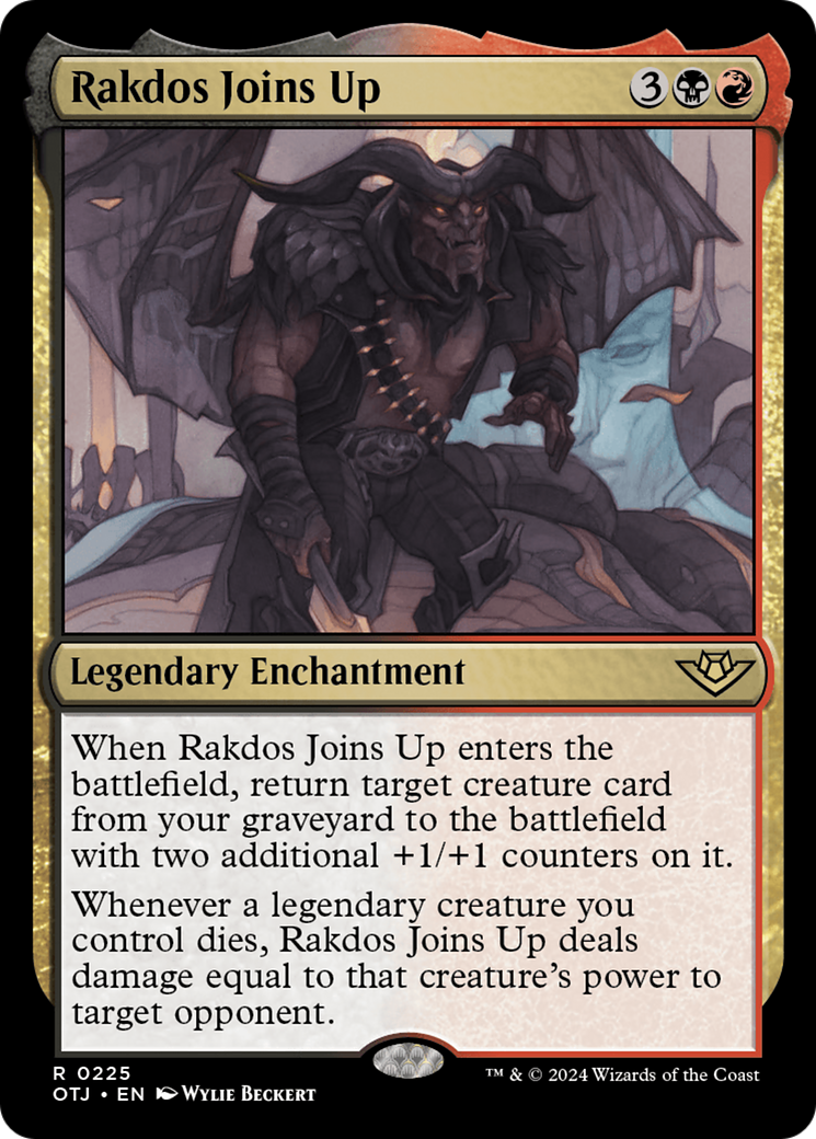 Rakdos Joins Up - Rare Legendary Enchantment card from Outlaws of Thunder Junction