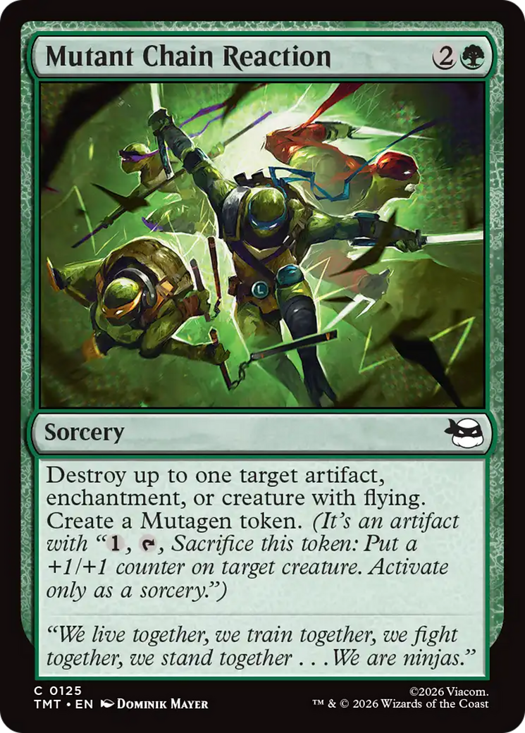 Mutant Chain Reaction - Common Sorcery card from Teenage Mutant Ninja Turtles