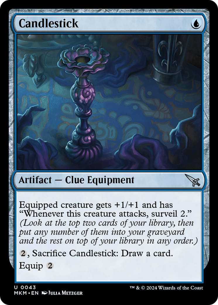 Candlestick - Uncommon Artifact — Clue Equipment card from Murders at Karlov Manor