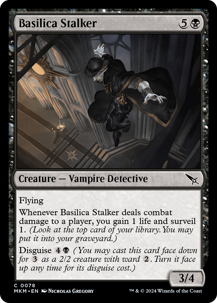 Basilica Stalker - Common Creature — Vampire Detective card from Murders at Karlov Manor