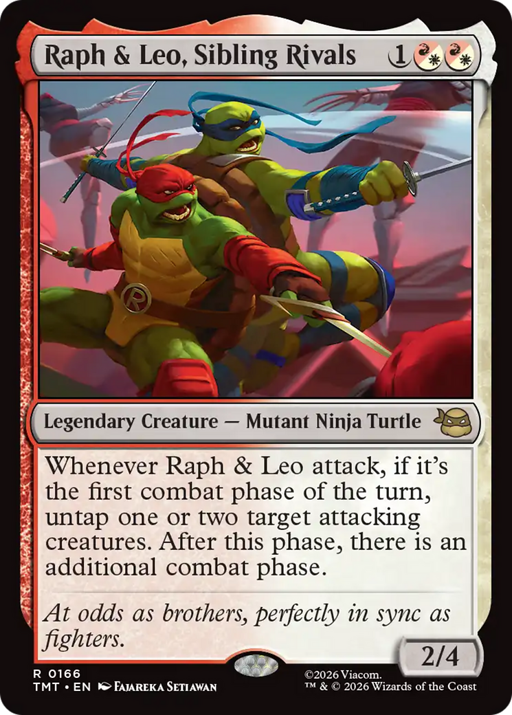 Raph & Leo, Sibling Rivals - Rare Legendary Creature — Mutant Ninja Turtle card from Teenage Mutant Ninja Turtles