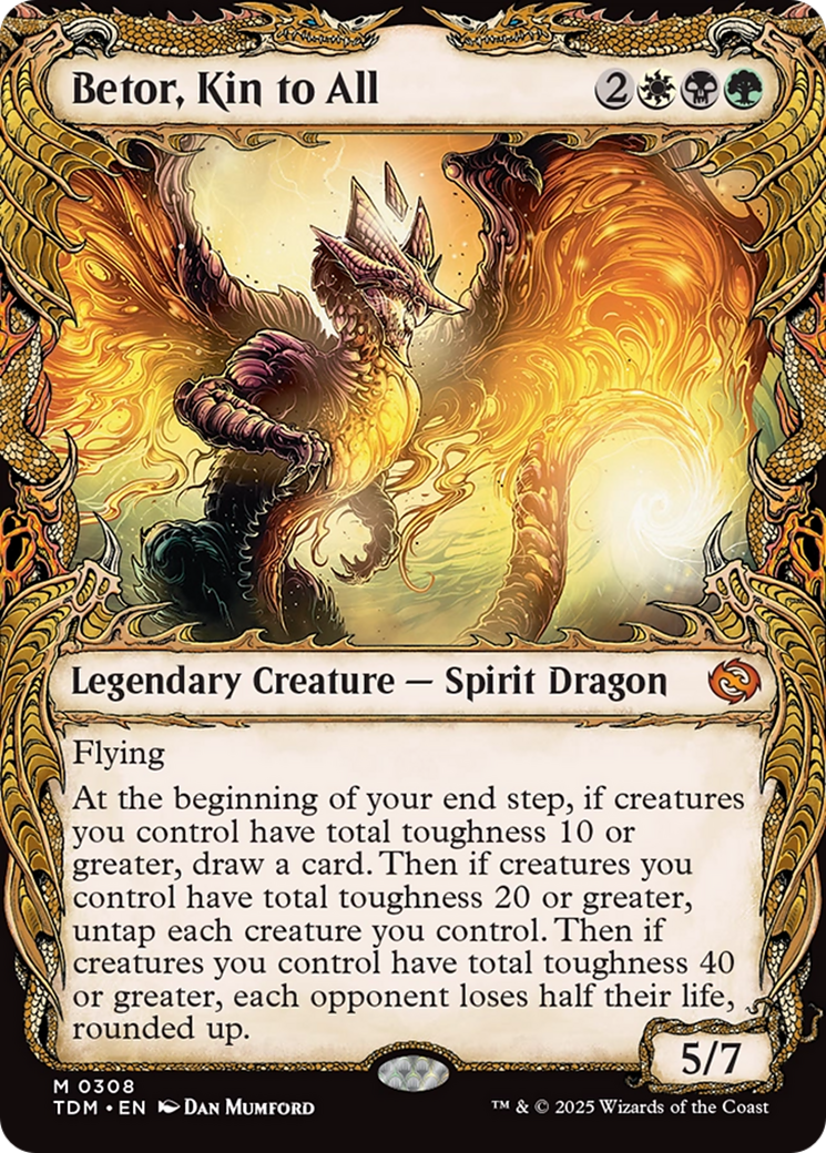 Betor, Kin to All - Mythic Legendary Creature — Spirit Dragon card from Tarkir: Dragonstorm
