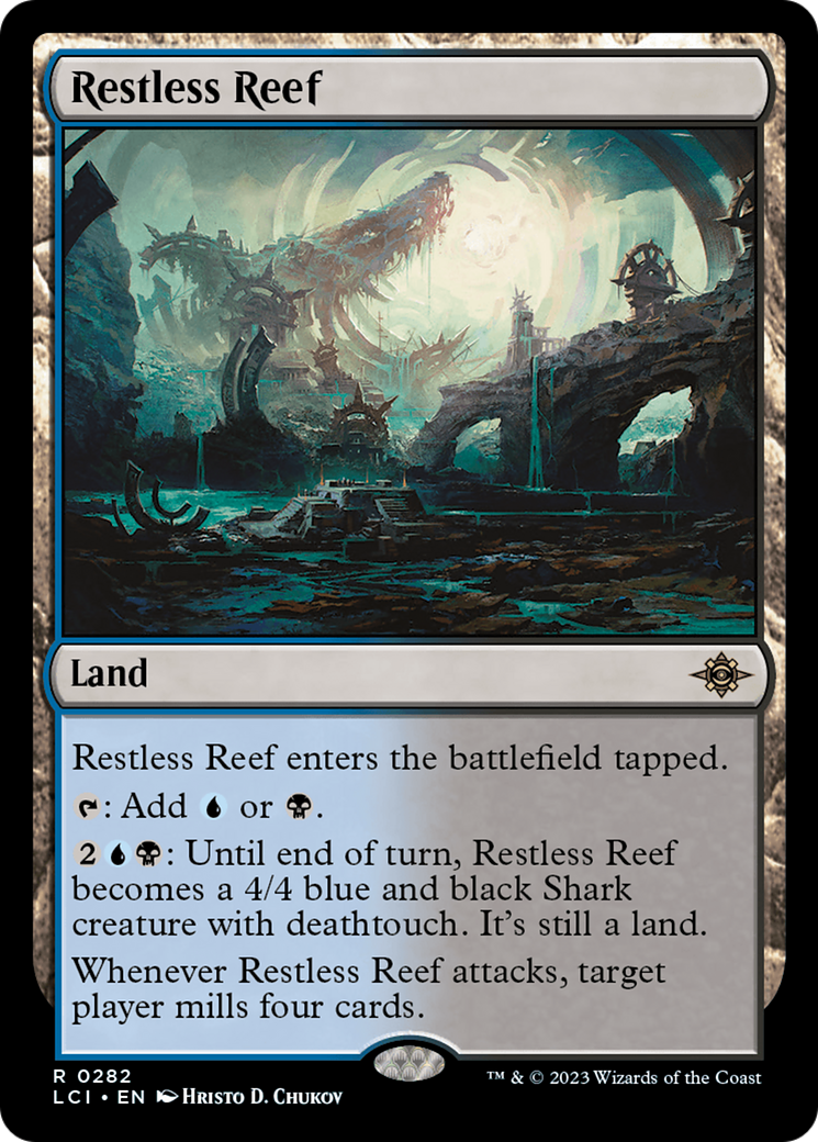 Restless Reef - Rare Land card from The Lost Caverns of Ixalan