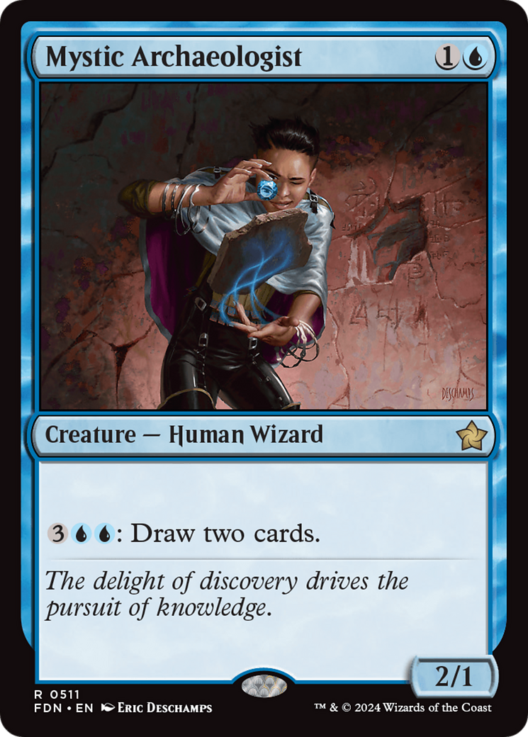 Mystic Archaeologist - Rare Creature — Human Wizard card from Foundations